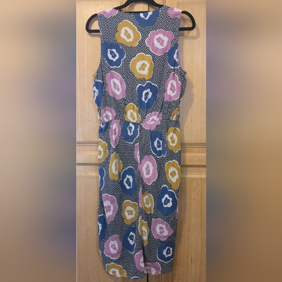 Gorman Size 12 Multicoloured dress, 100% Silk, Stretchy Elastic waist, No Sleeve - Picture 8 of 11